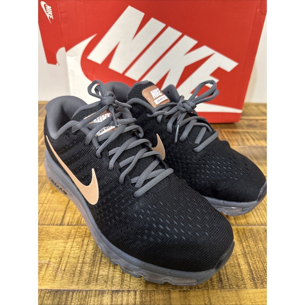 Nike Air Max 2017 Black Metallic Red Bronze 849560-008 Women's Size 9